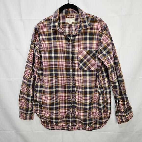 Denim and Supply Ralph Lauren Plaid Boyfriend Long Sleeve Button Up Shirt Medium - Picture 1 of 6